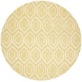 thumbnail image 2 of SAFAVIEH Chatham Graham Geometric Wool Area Rug, Light Gold/Ivory, 7' x 7' Round, 2 of 8