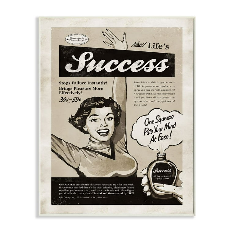 Stupell Industries Success Spray Vintage Comic Wall Art by Ester