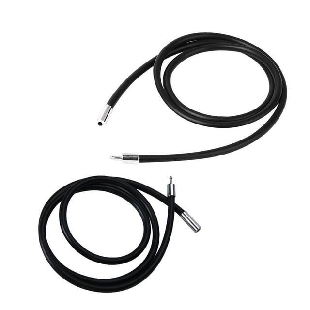 Collar de Cuerda de Caucho Negro de 2 Piezas de 3 Mm con Cierre de material acero Inoxidable de 18/20 Pulgadas Yuyangstore collar de cordón de caucho negro
