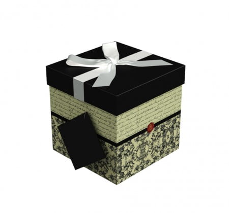 tissue paper and ribbon