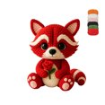 thumbnail image 4 of Crochetta Crochet Kit for Beginners - Crochet Starter Kit, Crochet Raccoon Doll DIY Kit, Learn to Crochet Kits for Adults, DIY Knitting Supplies, Rose‑Holding Raccoon(Red), 4 of 6