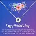 thumbnail image 2 of Mother's Day Jewelry For Mom, Mother's Day Necklace, Gift for Mom, Mother's Day Jewelry Gifts, Gift for Her, Mother's Day Necklace, with Gift Box [Silver Compass, No Personalized Blue-Purple Card], 2 of 3