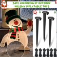 thumbnail image 4 of 48 Pieces Inflatable Stakes and Tethers Plastic Stake 7 Inch Nylon Ropes with Hook Inflatable Spike Replacement Yard Inflatable Accessories Gardening Peg Tent Stake Christmas Decor for Garden Lawn, 4 of 6