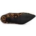 thumbnail image 5 of BLISSFUL STEP Women's Cutout Stiletto Heels Ankle Booties Leopard 9.5, 5 of 8