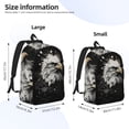 thumbnail image 2 of Bingfone Ink Style Bald Eagle Print Canvas College Laptop Backpack, Large Capacity Lightweight College Bookbag Casual Daypack-Medium, 2 of 5