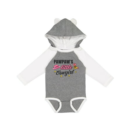 

Inktastic Pawpaws Little Cowgirl with Cowgirl Hat and Boots Gift Baby Girl Long Sleeve Bodysuit
