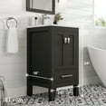 thumbnail image 2 of Eviva London 20"W x 18"D Espresso Bathroom Vanity with White Carrara Quartz Countertop and Undermount Porcelain Sink, 2 of 10