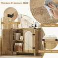 thumbnail image 5 of Sideboard Buffet Cabinet Rattan Kitchen Storage Organizer with 2 Doors& Adjustable Shelf,Farmhouse Accent Cabinets TV Console for Living Dining Room, 5 of 7