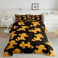 thumbnail image 2 of Cute Axolotl Comforter Set Teens Bedroom,Yellow Salamander Down Comforter,Cartoon Sealife Animals Twin Bedding Sets Black, 2 of 6