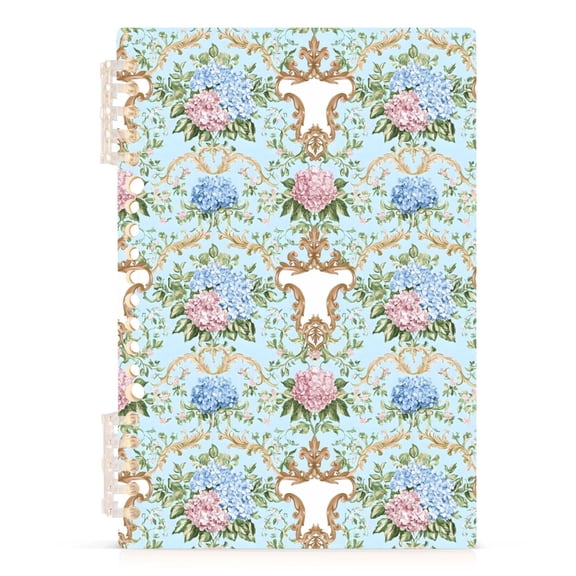 joogoo A5 Spiral Journal Notebook Hydrangea Elegant Flowers College Ruled Notebooks 8.3" x 5.7" 1 PC