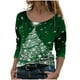 thumbnail image 2 of Pntutb Blusa de manga larga con cuello redondo y estampado de árbol de Navidad para mujer Pntutb Pntutb-385, 2 of 5