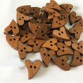 thumbnail image 4 of 100pcs Buttons Heart Shape Unfading Wood Brown Sewing Buttons For Sewing, 4 of 5