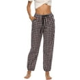 thumbnail image 4 of MoFiz Women Plaid Pajama Pants Lounge PJ Bottoms 100% Cotton #7 Size XL, 4 of 7
