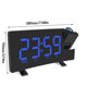 thumbnail image 2 of Proyección Despertador LED Pantalla digital Radio Reloj USB Recordatorio de tiempo de carga para escritorio Dormitorio, Azul Guardurnaity EL001423-02, 2 of 2