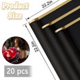 thumbnail image 3 of 20 Sheets Flower Wrapping Paper, Waterproof Black Bouquet Wrapping Paper, 22.8''x22.8'' Floral Gold Edge Wrapping Paper for Wedding Birthday DIY, 3 of 7