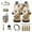 Butterfly Flower Print, variant on KUIFORTI Horse Print Car Seat Covers Full Set 15 Piece Seat Covers Steering Wheel Cover Seat belt Cover Pad Cup Coasters Car Garbage Bag Air Vent Storage Bag Rear View Mirror Cover Keychain