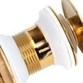 thumbnail image 3 of Brass Bathroom Sink Drain, Spring Loaded Button No Lever Stainless Steel Tailpipe, Non Overflow Drainage Assembly with Silicone Gaskets, for Bathroom Basin Anti, 3 of 7