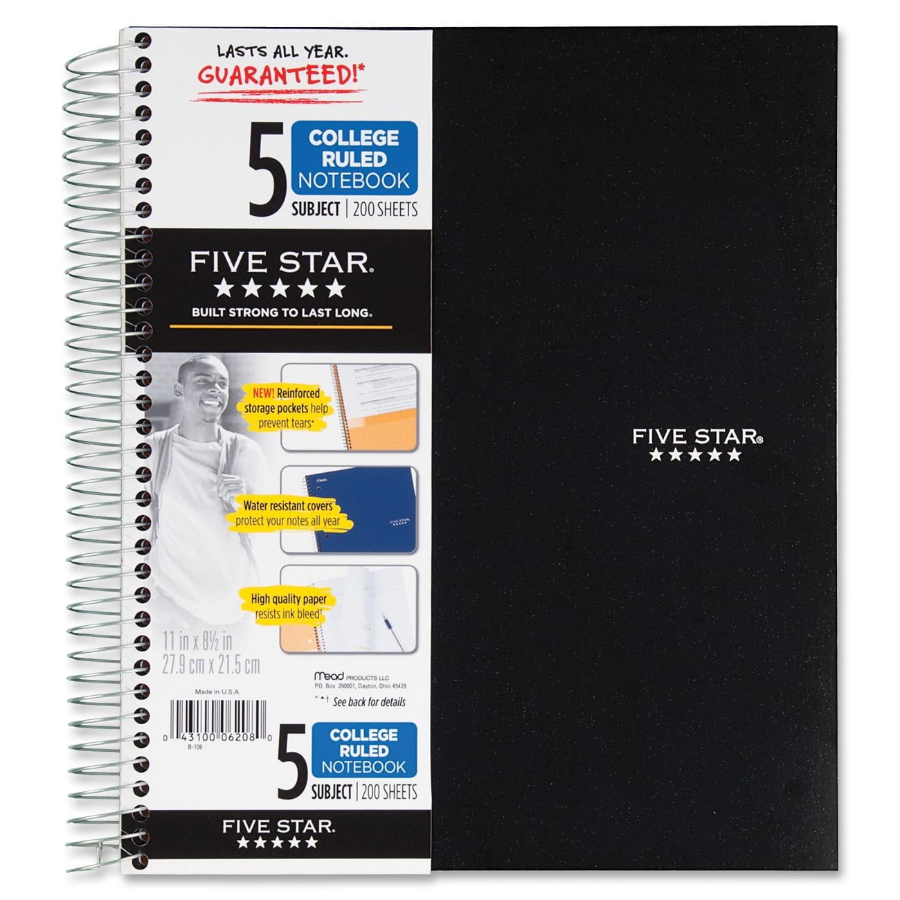 five star 5 subject notebook five star 5 subject notebook