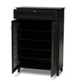 thumbnail image 2 of Bowery Hill Wood 5-Shelf and Drawer Shoe Cabinet in Dark Gray, 2 of 10