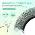 thumbnail image 3 of NAGARAKU 6D W Eyelash W Shape Premade Fans Eyelash Extensions Matte Black 0.07C17, 3 of 8