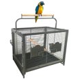 thumbnail image 3 of 25-Inch Portable Elegant and Durable Travel Veterinary Parrot Bird Carrier Play Stand Perch Cage Feeding Bowl Stand with Handle and Accessories, 3 of 7