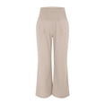 thumbnail image 5 of JJHGVB Long Trousers Athletic Workout Pants Summer Outfit Sweat Wear Wide Leg Pants cream pants Summer Casual Pants with Pockets Loose Casual Cozy Trousers Wide Leg Palazzo Beige XL, 5 of 9