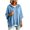 Sky Blue, variant on Sheghy Cute Hoodies for Women Women Drawstring Hooded Collar 3/4 Sleeve Solid Oversized Loose Ribbed Hem Knitted Sweater Top Sky Blue S