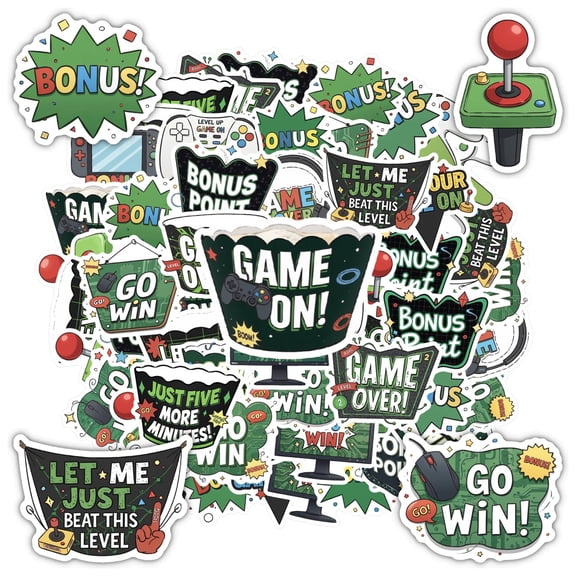 35pcs Colorful Sticker Pack Gaming Stickers Fun Graffiti Stickers for Laptop Suitcase Phone