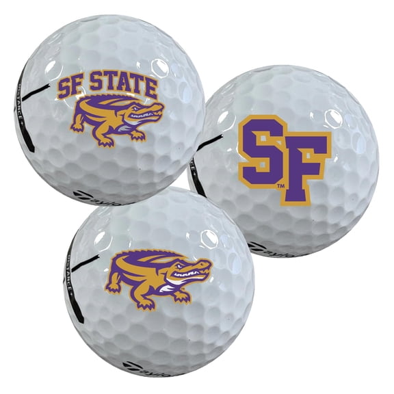 San Francisco State University Gators Logo Edition Taylormade Distance Golf Balls 12-Pack (Dozen)