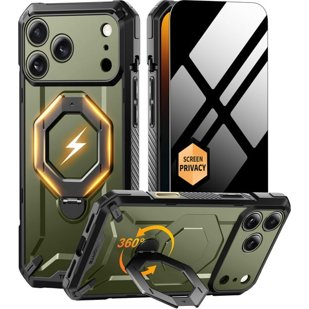 Funda para teléfono celular TONGATE iPhone 17 Pro Max 360° Stand