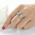 thumbnail image 2 of EOEMY 8 Colors Aaa Cz Band Womens 925 Silver/Gold Wedding Party Jewelry Ring Size 6-10, 2 of 9