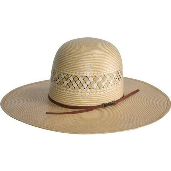 American Hat Company Mens American Hat Co. Wheat 1022 4 1/2in Brim Open Crown Straw 63/4 Tan