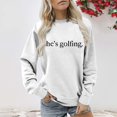 thumbnail image 2 of ZSQDM Women's Hoodless Sweatshirt Gray Hoodie Women Women's Casual it is a Loose and Comfortable Sports Shirt with Print Polyester Women Blending Sweatshirt (L), 2 of 6