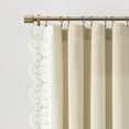 thumbnail image 2 of Lush Decor Scallop Edge Lace Border Window Curtain Panel, Single, 52" W x 84" L, Neutral & Off White - Lace Curtains - Scallop Lace Trim- Vintage Curtains For Bedroom, Living or Dining Room, 2 of 8