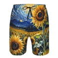 thumbnail image 3 of Fotbe Starry Sky Sunflower Trajes de Baño Estampados para Hombre, Shorts de Verano de Secado Rápido, Ropa de Playa, Bañadores-3X-Large, 3 of 6