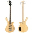 thumbnail image 5 of 4 Strings 36in Small Scale GW101 Electric Bass Guitar Kit with Split Single-coil Pickup, Carry Bag, Strap, Plectrum, Wrench Tool (Natural), 5 of 8