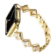 thumbnail image 3 of Bling Band Compatible for Apple Watch 42mm 44mm 45mm 49mm for Women, Cute Fashion Sparkle Bracelet Jewelry Metal Strap with Bands Removal Tool for iWatch Series 9 8 7 6 5 4 3 2 1 SE Ultra,Gold, 3 of 8