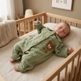 thumbnail image 4 of YIXPOH Newborn Baby Knit Romper Long Sleeve One Piece Bodysuit for Boys Girls Soft Breathable Knitwear 0-1 Months Light Green, 4 of 9