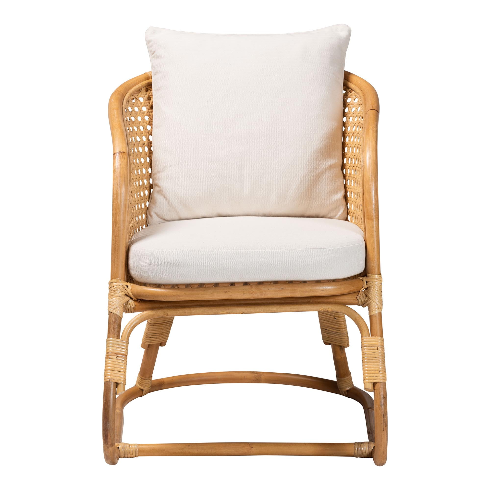 bali & pari Niko Boho Arm Chair, Light Honey