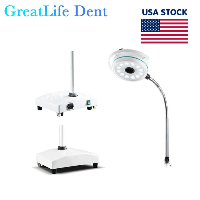 GreatLife Dent USA Stock 36W 12Led Mobile Examination Light Shadowless Surgical Medical Lamp Operating FDA