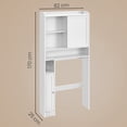 thumbnail image 3 of VASAGLE UBTS018W01 - Estante de Almacenamiento para baño con Puerta Deslizante, estantes Ajustables, Soporte para Papel higiénico, Ahorro de Espacio, Moderno, 25 x 83 x 169 cm, Blanco Nube, 3 of 6