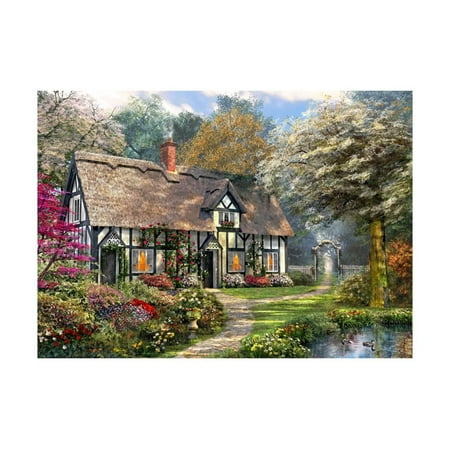 Victorian Cottage Gardens - Victorian Garden Cottage Print By Dominic Davison