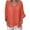Orange, variant on ICHUANYI Women's Fashion V-Neck T Shirt 3/4 Sleeve Solid Casual Tops 2023 New Winter Clothing