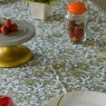 thumbnail image 3 of Sage Green and White Indian 60x90 Inches Hand Block Printed Floral Tablecloth, Wedding Home Party Event Restaurant Patio Outdoor Gift Dinner, 3 of 4