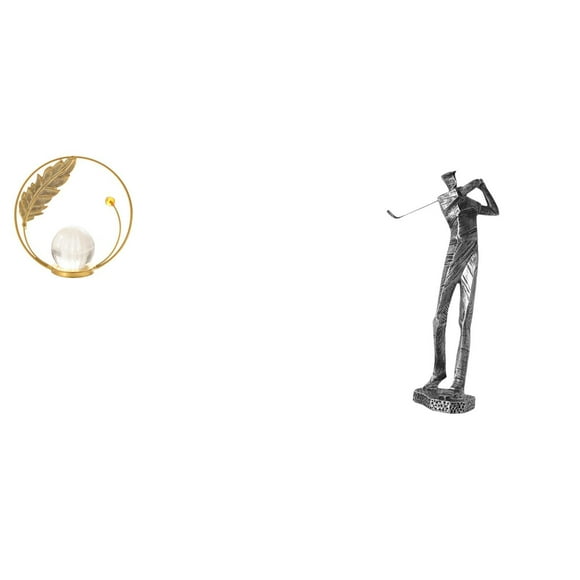 Figura De Resina De Metal Con Forma De Pelota De Golf De Cristal, Escultura Moderna, Adorno Para Escritorio, Pasillo, Chimenea, Dormitorio, Sala De Estar, Oficina, Amante Del Golf