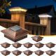 thumbnail image 1 of Luces solares para postes de cerca APONUO, paquete de 12, 4x4, IP64, color cobre, 1 of 7