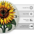 thumbnail image 3 of Sunflower Yellow Flower Wall Clock 10 Inch Silent Non Ticking Round Clock Decoration for Living Room Kitchen Bedroom Bathroom Office Classroom, 3 of 8