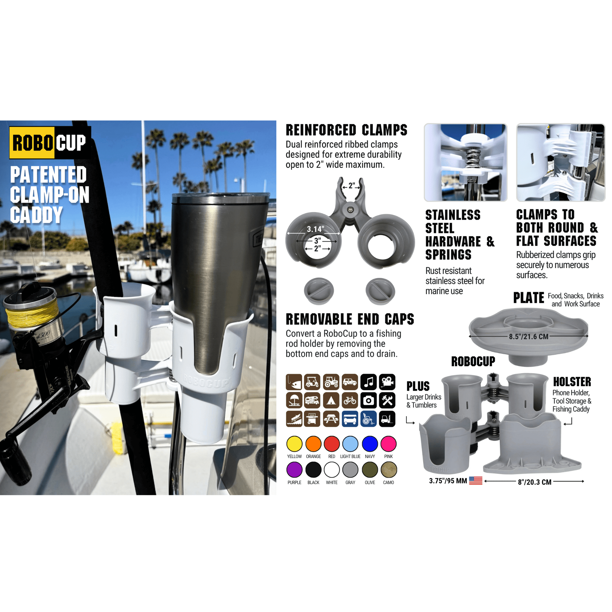 ROBOCUP Camo Ultimate Bundle: Includes 1 Camo RoboCup, 1 Plate, 1 Plus and 1 Holster