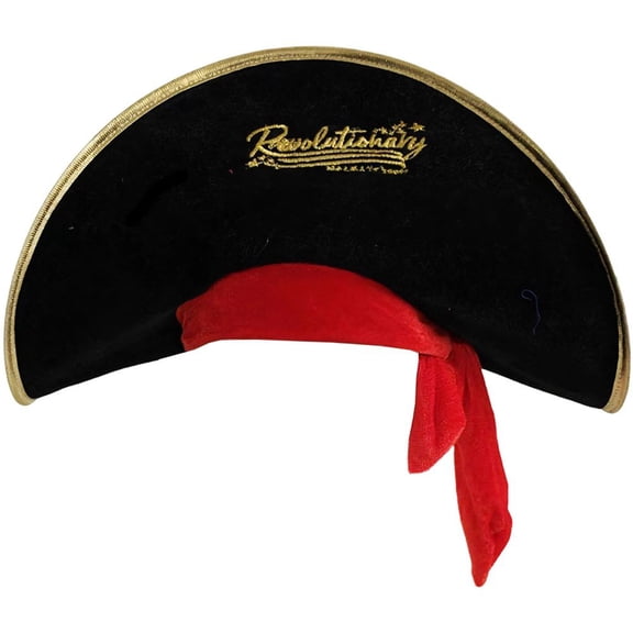 Byfri Classic Pirate Tricorne Hat Vintage Themed Party Headwear for Festive Gatherings 55-60cm