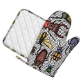 thumbnail image 2 of Disketp Bright Insects Oven Mitts And Potholders Bbq Gloves-Oven Mitts And Pot Holders With Recycled Infill Silicone Non-Slip Cooking Gloves For Cooking Baking Grilling, 2 of 9